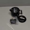 Ultrasonic Retainer Cleaner Machine - 45kHz Ultrasonic Jewelry Cleaner - 200ML Mouth Guard & Denture Cleaner Pod - 5 Modes with Digital Timer - Upgrade Water Bottle Design,Bright Black