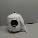 Bear Mini Rice Cooker 2 Cups Uncooked, 1.2L Portable Non-Stick Small Travel Rice Cooker, BPA Free, One Button to Cook and Keep Warm Function, White