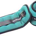 Fitvids Fully Adjustable Ankle Wrist Arm Leg Weights, 1.5 lbs each (3-lb pair), Green