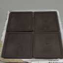 Non-Slip Floor Protectors by X-PROTECTOR: 4 pcs 4" Brown Rubber Furniture Pads for All Floor Types
