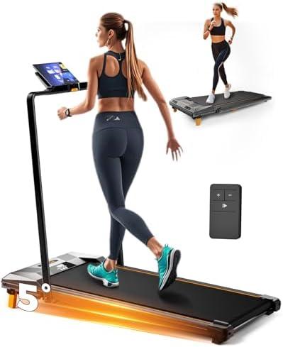 BestGod Walking Pad Treadmill, Incline Under Desk Treadmill 330lbs Capacity, 2.5HP Portable Treadmills for Home, Compact Treadmills Mini Walking Pad, Running Machine