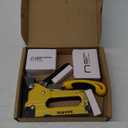 Upholstery 4 in 1 Staple Gun Heavy Duty, with 6000 Staples, Remover, Gloves, Manual Brad Nailer Power Adjustment Stapler Gun for Wood, Upholstery, Carpentry, Decoration DIY Staple Gun