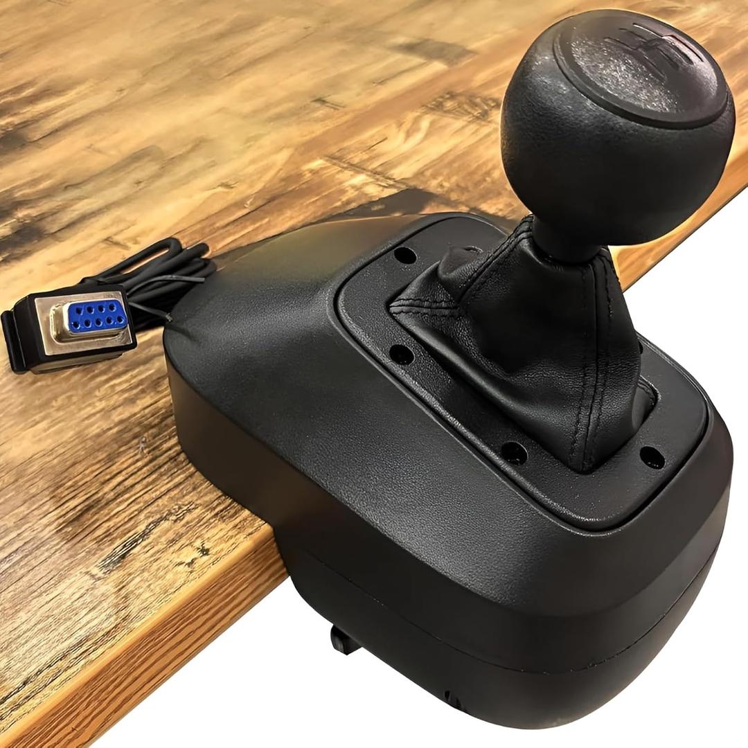 NBCP Gear Shifter for Logitech G29 Driving Force High-Performance Six-Speed H-Pattern Shifter with Push-Down Reverse, Durable Construction, Secure Mounting for Racing Wheels
