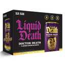 Liquid Death, Doctor Death, Soda-Flavored Sparkling Water, 12-Pack (12oz Cans), Low Sugar, Huge Flavor & No Artificial Sweeteners (EXP 06/25/27)