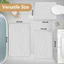 Buganda Memory Foam Bathroom Rug Mat 44x24, Extra Soft and Absorbent Bath Mats, Non-Slip and Machine Washable Bath Rugs for Bathroom Floor,Tub and Shower, Ivory