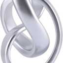 Silver Knot Decor for Coffee Table Book,Abstract Art Mid Century Modern Decor for Bookshelf Entryway TV Stand,Minimalist Knot Sculpture for Home Living Room,Centerpiece Table Decorations (Silver)