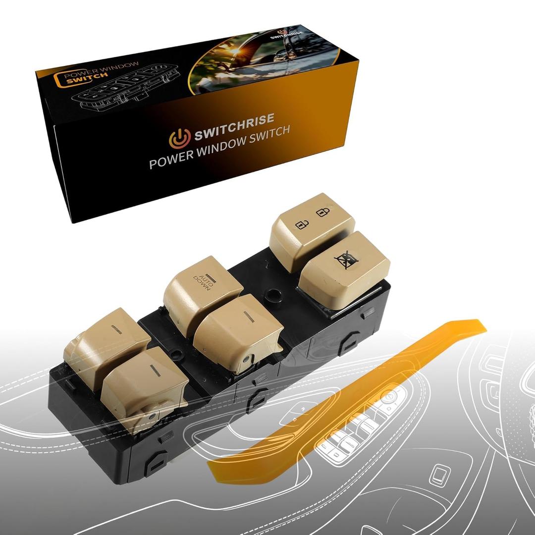 Power Window Switch 1 AUTO Down Window Control Switch Fit for Hyundai Elantra Move 2012-2016 with Removal Tool No.93570-3X000 - Pack of 1 Fit for