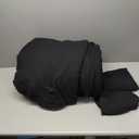 EXQ Home Washed Cotton Duvet Cover for Weighted Blanket, 60x80 inches, Black, Machine Washable with 8 Ties