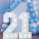 3FT 21 Marquee Numbers, 21 Light up Numbers for Party, 21st Birthday Decorations for Her Him, Big 21 Sign with Light for Anniversary, Birthday Backdrop Decor