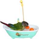Petlex Bird Bathtub Parrot Bath Fountain Indoor Automatic Bathtub with Faucet Bird Bath Shower Bird Bathing Tub for Parakeet Conure Budgie Cockatiel Lovebird