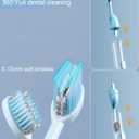 2 Pcs Travel Toothbrush Kit Fold Built-in Toothbrushes Set, Soft Bristles for Travel Camping School Business Trip (Blue, White)