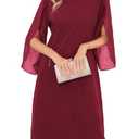 GRACE KARIN Casual Dresses for Women 2024 Trendy Wedding Guest Dresses Wine Red 10,M