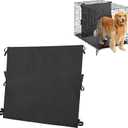 Soft Dog Crate Divider Panel for 36" Crate, Durable Thick Dog Kennel Divider with Ties, Black, 22.5" H x 24W