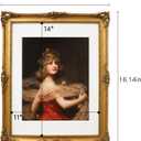 11x14 Picture Frame with Mat for 8x10 Photo, Vintage Gold Frames with Glass