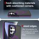 AIGOMARA Magnetic for Samsung Galaxy S25 Ultra Case with Invisible Camera Stand, [Compatible with Magsafe] [Military-Grade Protection] Slim Anti Scratch Protective Case Women Girls 6.9", Black/Purple