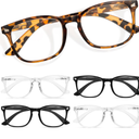 CCVOO Reading Glasses for Women/Men, Eyeglasses, Blue Light Readers for Women/Men, Computer Eye Glasses, Cheaters +2 5 Pack