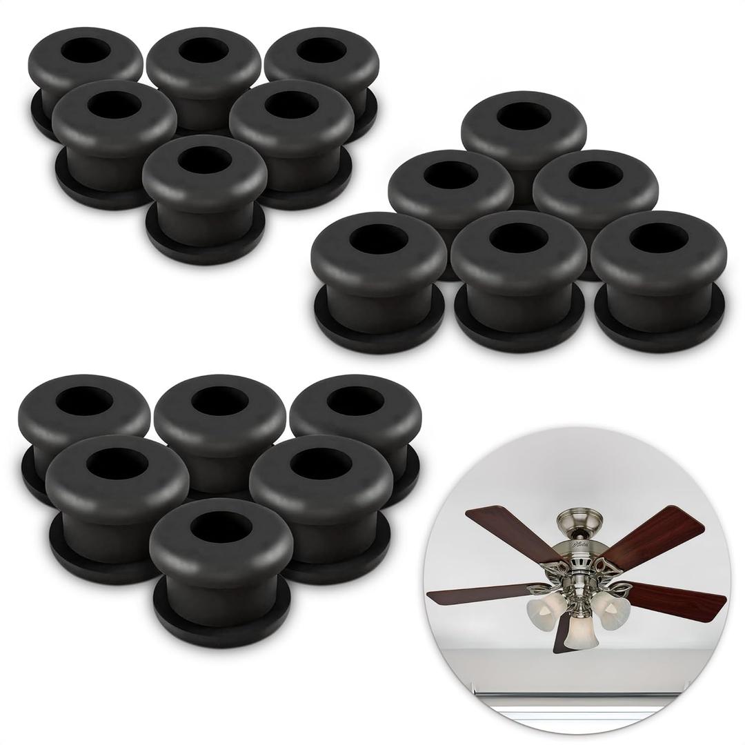 18 Pcs Rubber Grommet Kit for Hunter Ceiling Fan Parts - Grommets for Hunter Fan Blade Grommets Spare Kit - Ceiling Blade Rubber Washers 18 Pcs Rubber Grommet Kit for Hunter Ceiling Fan Parts - Grommets for Hunter Fan Blade Grommets Spare Kit - Ceiling Blade Rubber Washers
