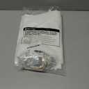 10ft x 7ft Cream White Chiffon Backdrop Curtain with Lights String for Parites Wedding Wrinkle Free Curtain Photo Backdrops Drapes for Baby Shower Birthday Party Home Decorations