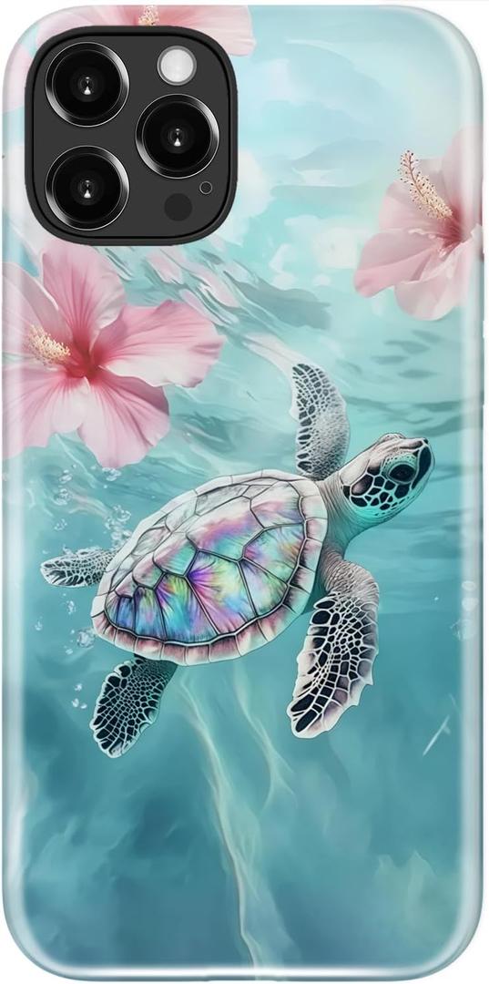 LUMARKE for iPhone 16 Pro Max Case,Trendy Flower Cover,Wireless Charging