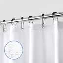 downluxe Waterproof Fabric Shower Curtain Liner, Soft Cloth Shower Liner with 3 Magnets, Machine Washable & Hotel Quality Bathroom Curtain, 70" W x 72" L, White