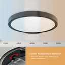 4PK Dimmable 15.8 Inch Led Ceiling Light Flush Mount, 34W, 3060LM, 3000K/3500K/4000K/5000K/6500K CCT, 0.98" Super Slim Close to Ceiling Round Flat Panel Light for Hallway,Kitchen ect, Black