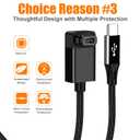 AGVEE 3.3ft Angled Replacement Charger Cable for Coros Smartwatch, 90 Degree Braided Cord for Coros Pace 3/Pace 2/Apex 2 Pro/Apex 2/Apex/Vertix 2/Vertix, Black