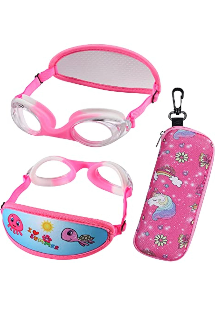 Kids Swim Goggles Age 2-6, Toddler Goggles No Hair Pull,Child Goggles Padded HeadBand