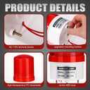 6 Pack Industrial LED Rotating Strobe Bulk 110v Beacon Warning Light Red Strobe Lights with Buzzer Emergency Flashing Signal Light Sound & Visual Alarm for Factory, Warehouse, Worksite