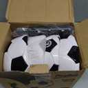 PlayBolt Soccer Ball Size 3 with Pump - Black & White Training Practice & Match Ball for Kids (Pack of 4)
