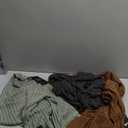 Ficerd 3 Pack Women's Curved Hem Long Sleeve Sweaters, Side Split Crew Neck Tunic Tops Loose Fit Shirts Basic Pullover (Medium, Bean Green, Brown, Dark Gray)