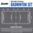 Franklin Sports Volleyball + Badminton Sets - Beach + Backyard Game Set - Volleyball, Pump, Badminton Rackets, Birdies, Net + Poles Included