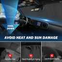 JOYTUTUS Windshield Sun Shade Compatible with 2016-2023 Tacoma 3rd Gen Sunshade Windshield Sun Visor, Foldable Windshield Sun Shield