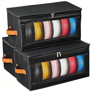 3 Pack 3D Printer Filament Storage Box, Reusable Filament Container for 3D Printing, Holds Up to 18 Rolls, 3D Filament Holder for Home, Office Workshop