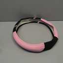 Steering Wheel Cover for Women Leather Universal Steering Wheel Covers for Car 15 inch (Pink)