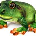 Madzee Plush Realistic Frog Stuffed Animal Toy 9 inches, Soft Plushie Christmas Birthday Gifts for Boys Girls Kids Toddlers