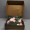 Floroom Arch Flowers with Drapes Kit (Pack of 4) - 2pcs Artificial Burgundy Floral Swag Arrangement with 2pcs Draping Fabric for Wedding Ceremony Arbor and Reception Backdrop Decoration