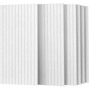 UMIACOUSTICS 6 Packs Acoustic Panel,47.2 x 23.6 Inches Decorative Sound Proof Panel for Office,Home Theater,Studio,White