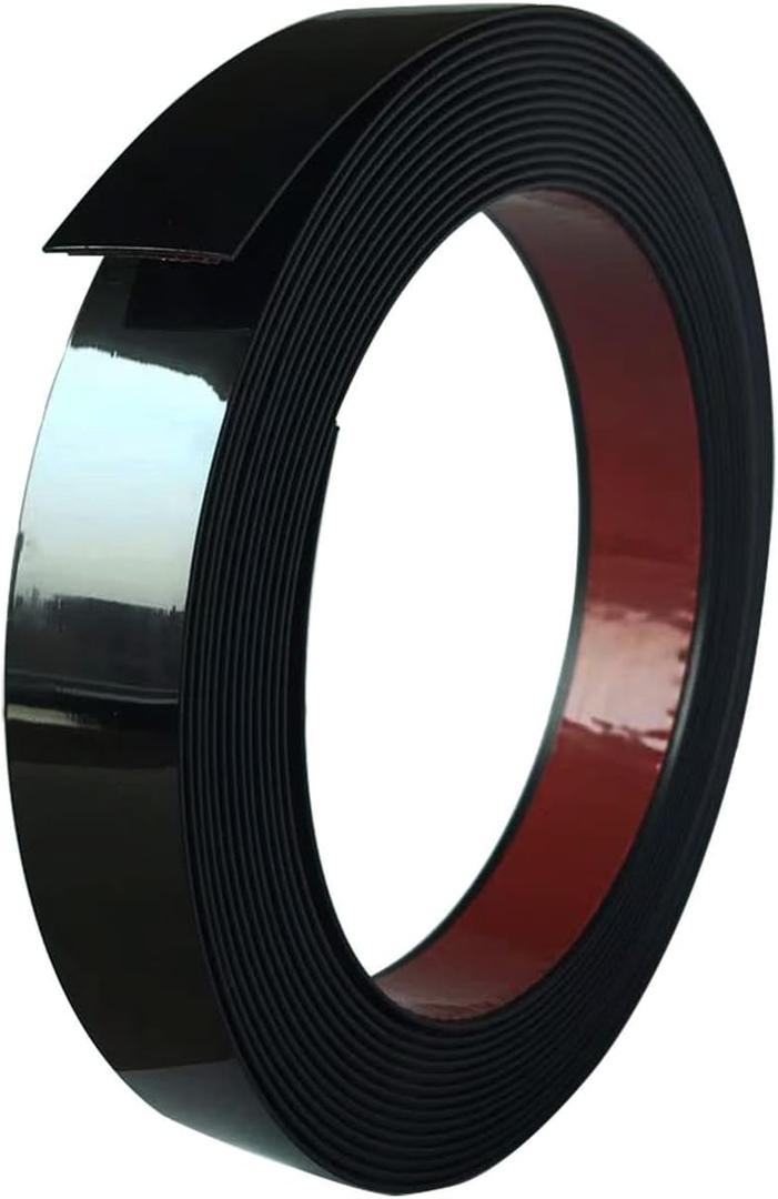16 FT Shiny Black Self-Adhesive Liner,Wall Molding Trim