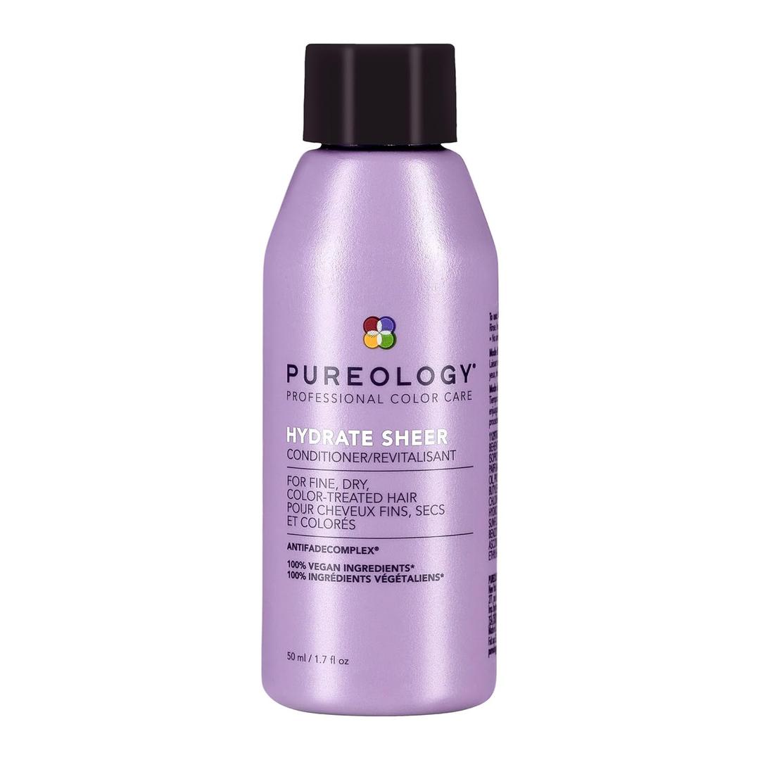 Pureology Hydrate Sheer Conditioner - Lightweight Hydrating Conditioner For Fine or Dry Color-Treated Hair, Silicone-Free & Vegan (1.7 Fl Oz (Pack of 1))