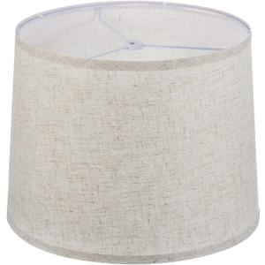 PATIKIL Lamp shades for Table Lamps 11.4" Top x 12.6" Bottom x 9.8" High Drum Lamp shades for Floor Lamps Medium Linen Lampshade Easy Assembly for Lamp Replacement, Beige