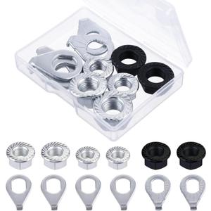 Bicycle Hub Axle Nut Kit, Bike Wheel Accessories, Mountain Bike, 3 Size M8/M9.5/M10 (12PCS)