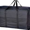 Extra Large Handy Storage Bag Waterproof Heavy Duty Oxford Travel Luggage Caddy Organizer Foldable Quilt Blanket Laundry Bag Weekender Duffel Space Saver Bag with Web Handle (Black, 160L)