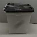 IRIS USA Airtight Dog Food Storage Container, WeatherPro, Up to 25 lbs, Removable Wheels, for Dog Cat Bird and Other Pet Food Storage Bin, Keep Fresh, Translucent Body, Made in USA, Clear/Black