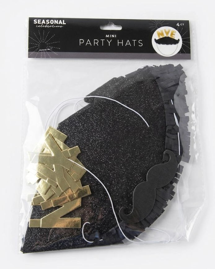 4 x NYE Paper Hats 4PK