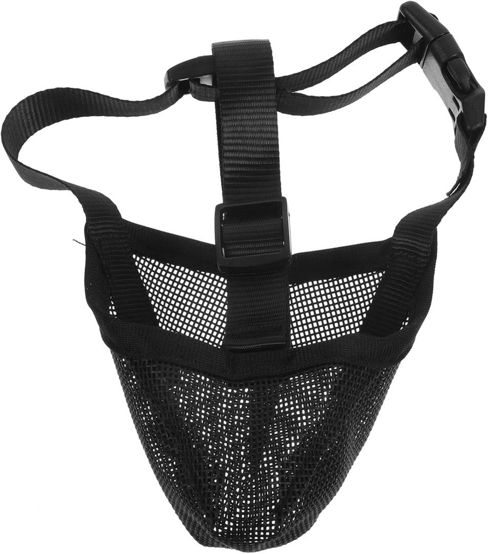 Totority Mesh Design Breathable Elastic Dog Muzzle Biting Soft Pet Mouth Cover for Large Dogs Outdoor Protective Barking and Chewing Guard XXS