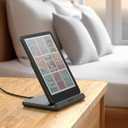 PlusAcc Wireless Charging Dock for Kindle Paperwhite Signature Editions (2022 & 2024 Releases) & Colorsoft Signature Edition & Smartphones, Foldable Charger Stand Compatible with iPhone 15 Pro Max