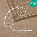 True North by Sleep Philosophy Plush Sheet Set King, Solid Color, Warm & Soft Bedding King Size Sheets, Fitted Pocket Fits Up to 16" Mattress, Soloft, King Taupe 4 Piece
