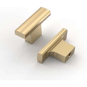 Asidrama 10 Pack Champagne Bronze Kitchen Cabinet Knobs for Dresser Drawers - Zinc Hardware (Single Hole Knob)