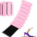 Wrist Ankle Weights for Women, Adjustable Ankle Weights Strength Training Silicone Bracelets Workout Wrist Ankle Weights for Men Women Yoga Running Dance Ankle Arm Leg Weights (2lb) (Pink)