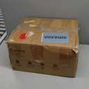 AMADA HOMEFURNISHING 8x10 Washable Area Rug, Low-Profile Large Area Rug with Non-Slip Backing & Durable Edge Binding, Vintage Large Rugs for Living Room, Bedroom, Dinning Room (Red)